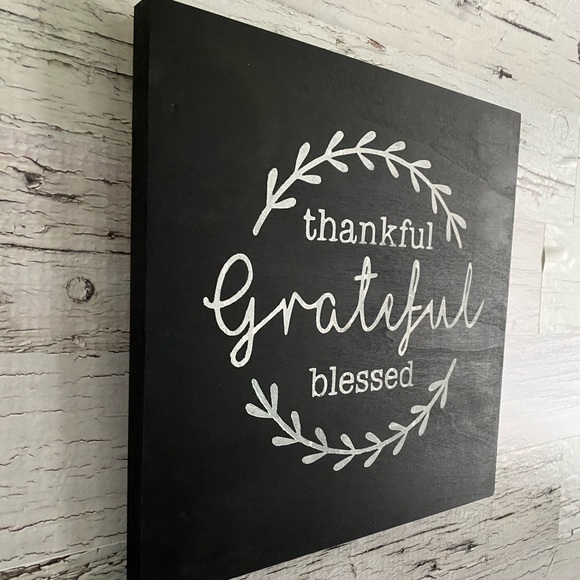 Handmade sign grateful thankful blessed farmhouse - Picture 2 of 2
